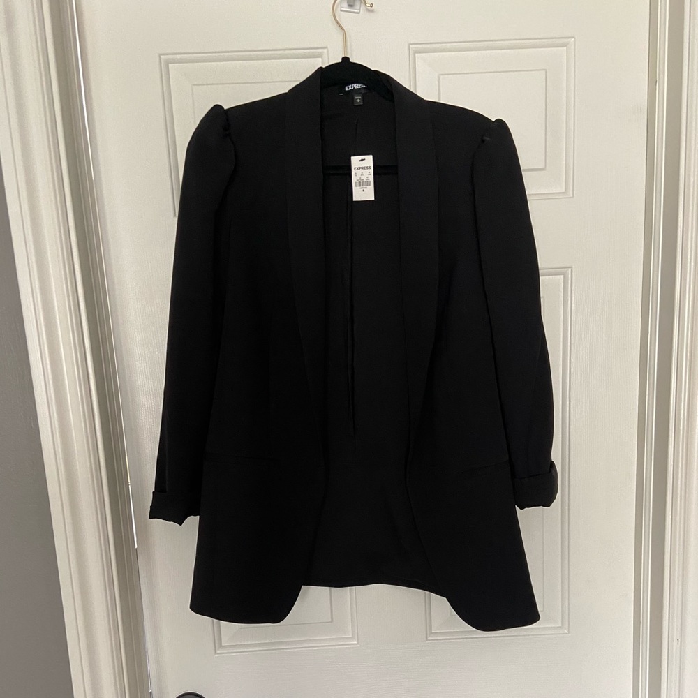 Express Puff Sleeve Boyfriend Blazier